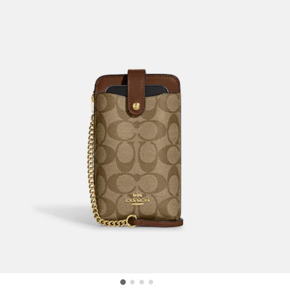 Coach Phone Crossbody In Signature Canvas